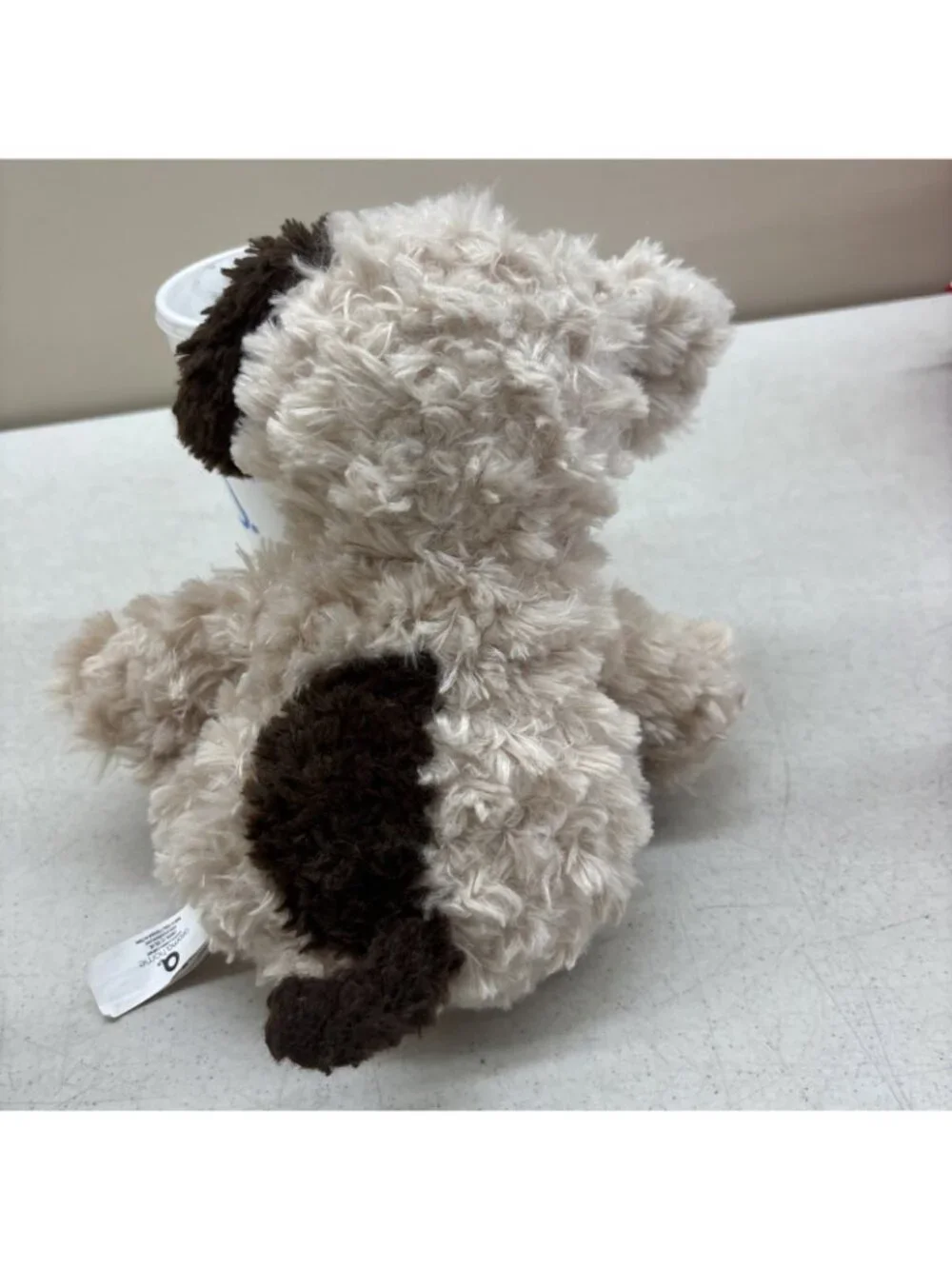 White & Brown Dog Plush Stuffed Animal Puppy Floppy Ears Soft Toy